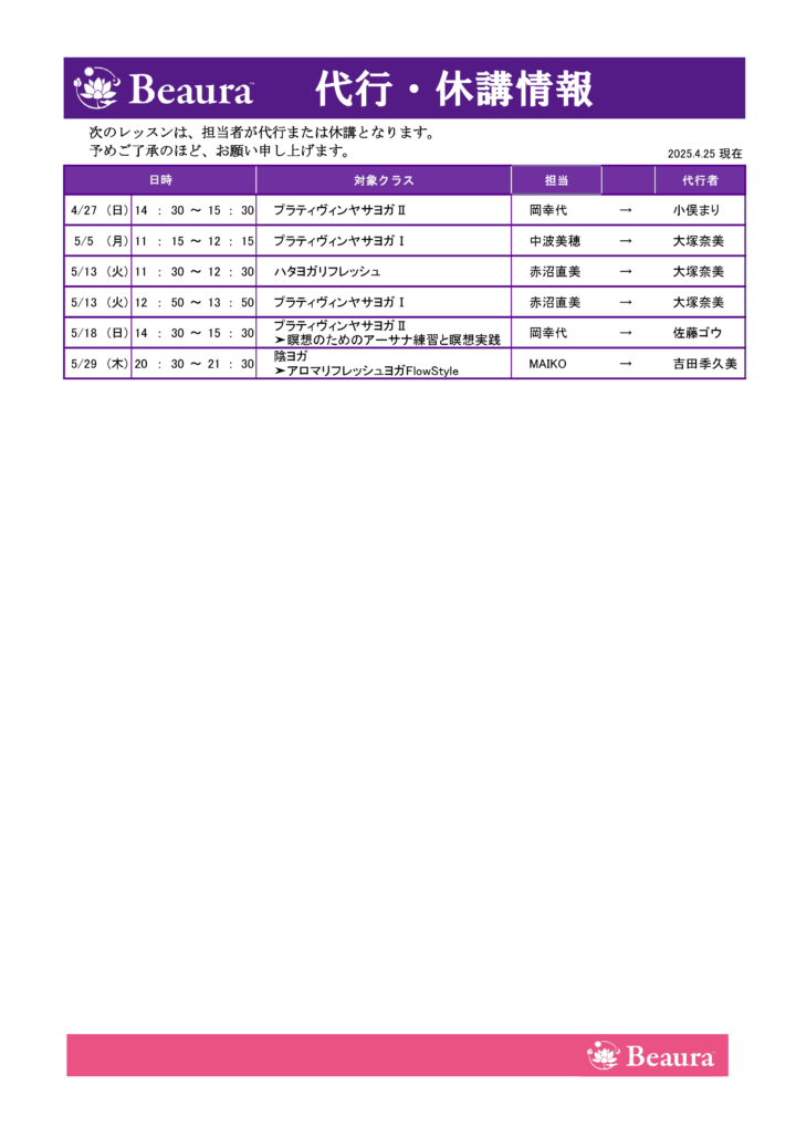 代行情報更新（20250425現在）の画像